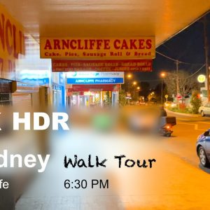 🇦🇺 Sydney Night Walk: Arncliffe 4K HDR (Aug 2021)